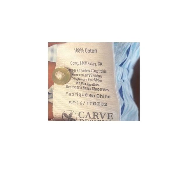 Sleeveless Striped Top - White and Blue - Picture 5 of 5